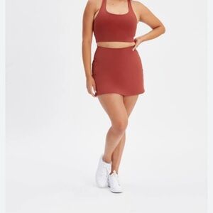 Girlfriend Collective Sport Skort in Ember